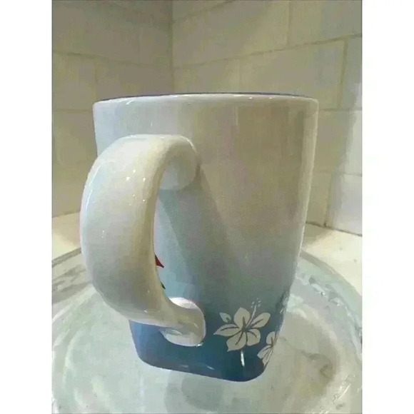 Disney IT'S A SHORE THING Mug Flower Floral Blue Hibiscus Coffee Tea - Picture 3 of 12